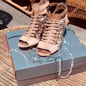 Vince Camuto Brown Heel Sandals, Size 6